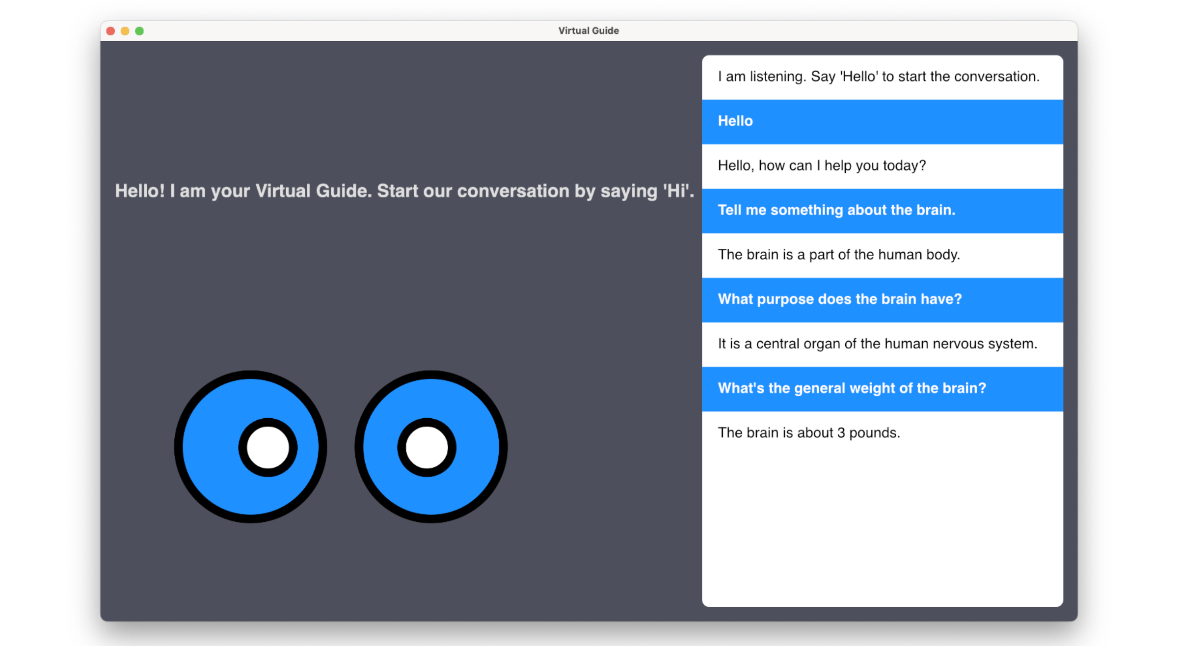 Virtual Guide - A python based chatbot